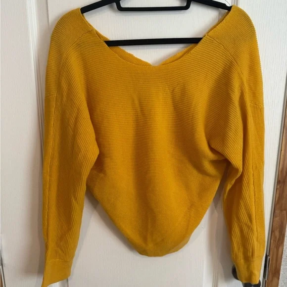 Mango Off-the-Shoulder Sweater in Mustard - Picture 2 of 3